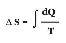 delta S equals integrand dQ over T