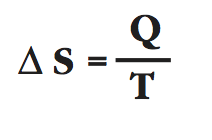 delta S equals Q over T
