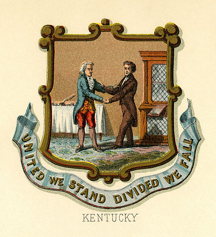 Kentucky state coat of arms, 1876, via Wikimedia Commons