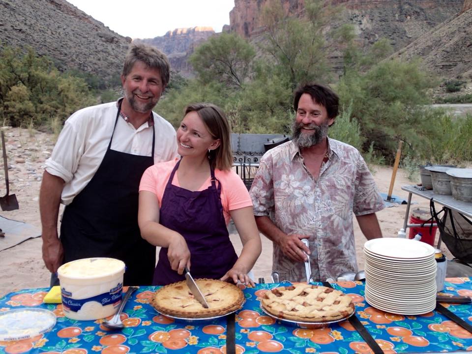 Our intrepid crew serve an amazing Fourth of July desert