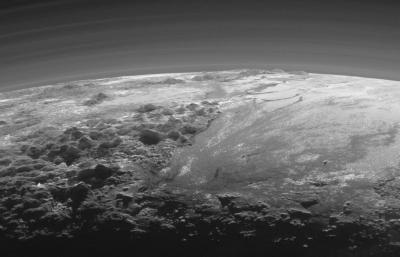 The mountains of Pluto, from the New Horizons spacecraft