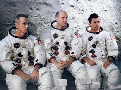The Apollo 10 crew: Gene Cernan, John Young, Tom Stafford