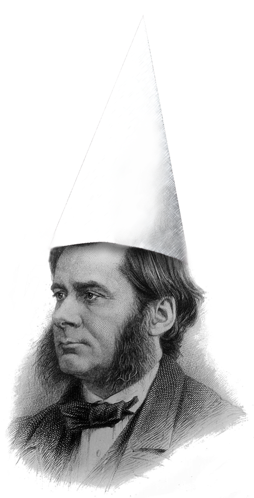 Huxley in a dunce cap