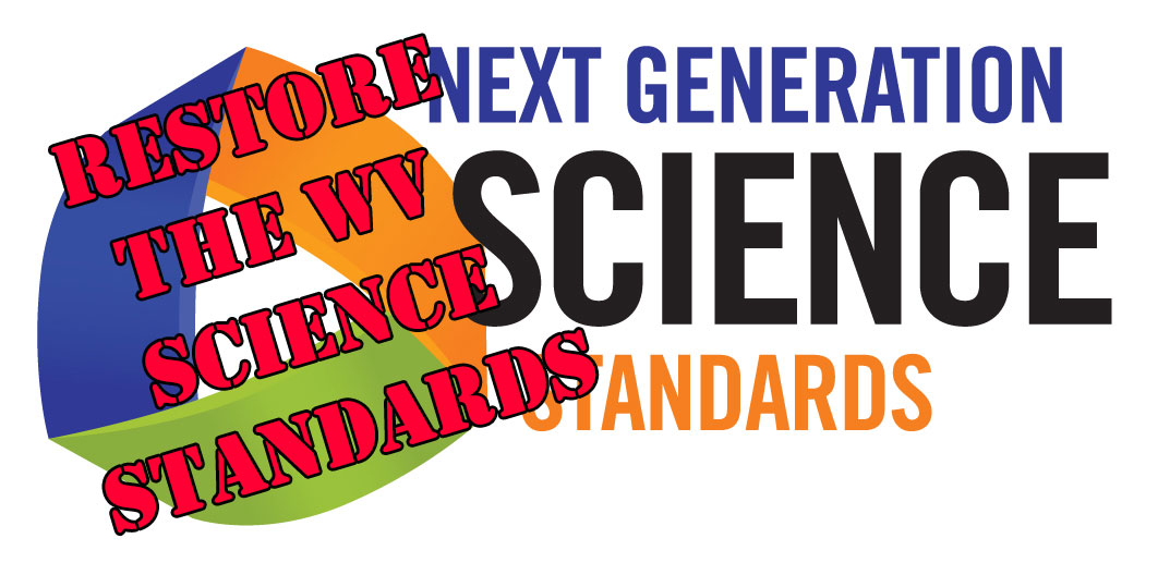 WVSTA's "Restore the WV Science Standards" logo