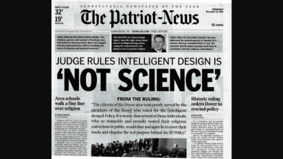 "Not Science" newspaper headline