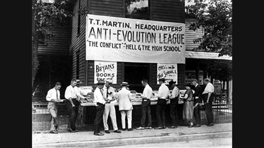 The Anti-Evolution Leagues at the Scopes Trial.