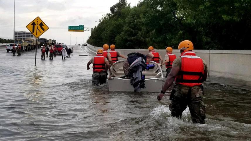 Texas Army National Guard responding to Hurricane Harvey.